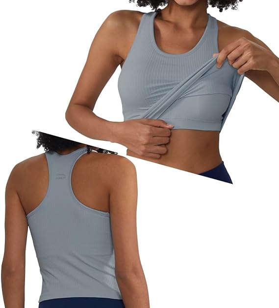 ALONG FIT Seamless Ribbed Sports Bra