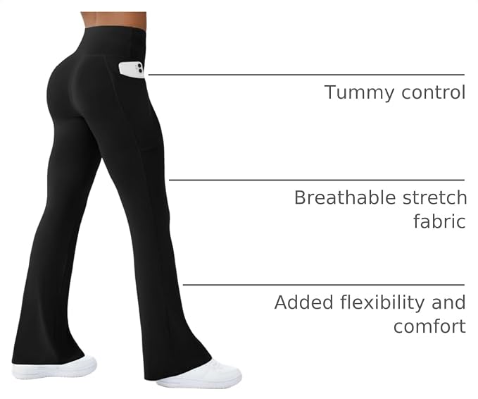 COPYLEAF High-Waisted Flare Yoga Pants