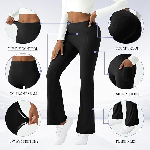 COPYLEAF High-Waisted Flare Yoga Pants