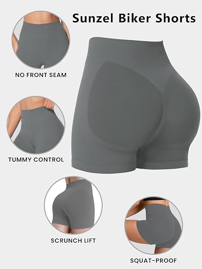 Sunzel High-Waisted Scrunch Biker Shorts