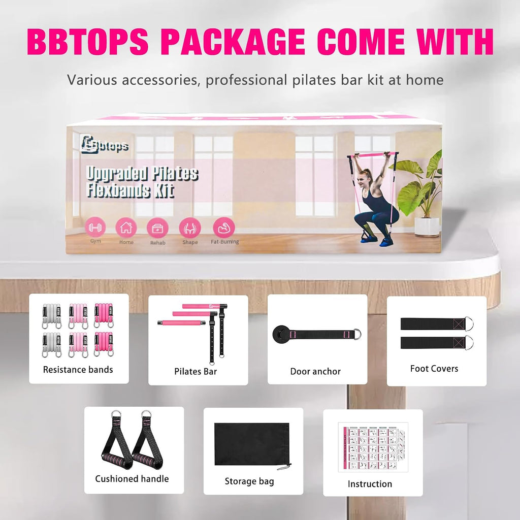 Pilates Bar Kit with Resistance Bands