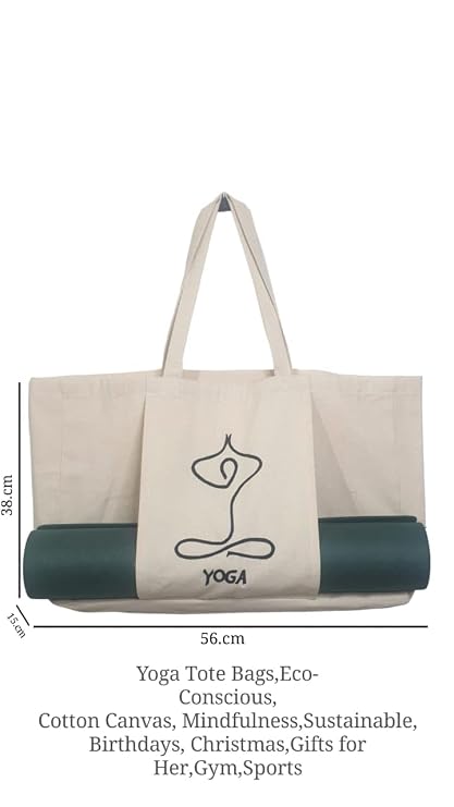 Canvas Yoga Mat Tote Bag