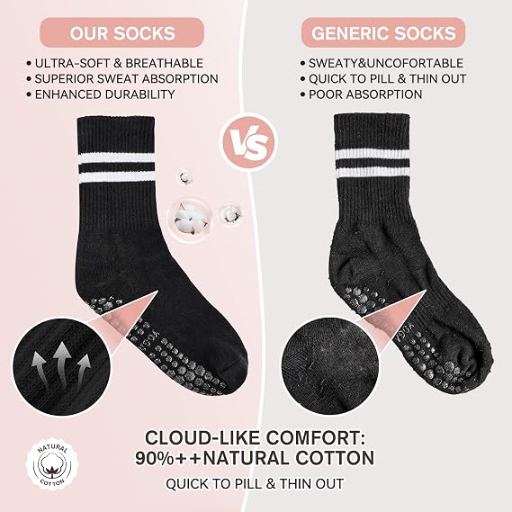 American Trends Non-Slip Pilates Socks