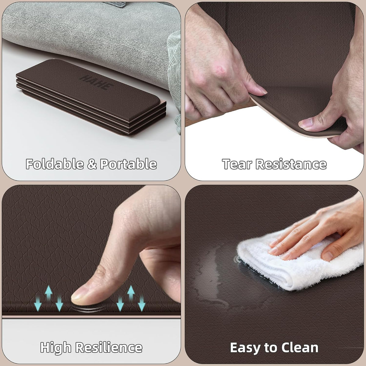 HAHE Extra Thick Foldable Yoga Mat