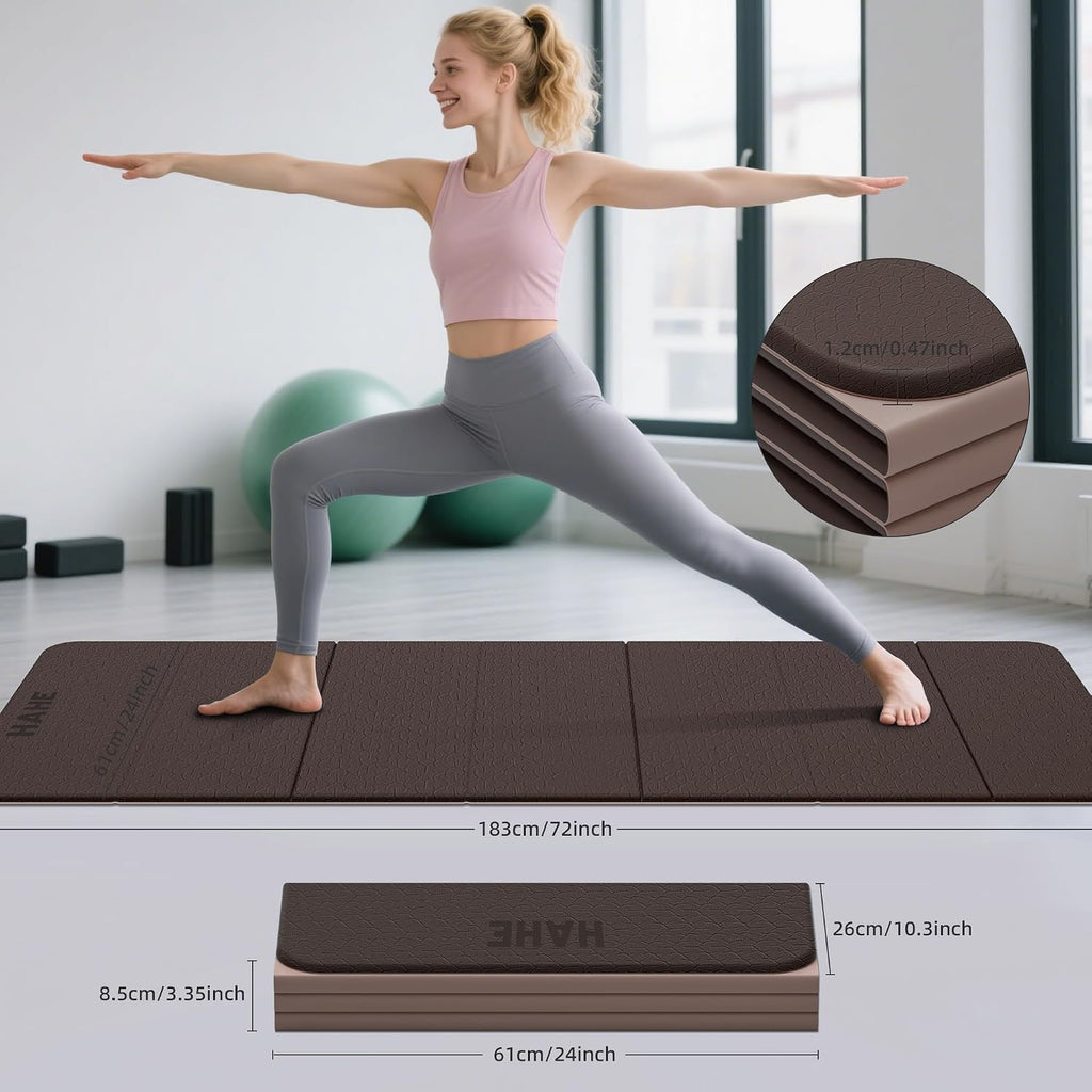 HAHE Extra Thick Foldable Yoga Mat
