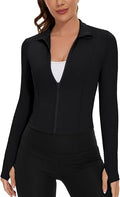 Women's Cropped Zip-Up Workout Jacket
