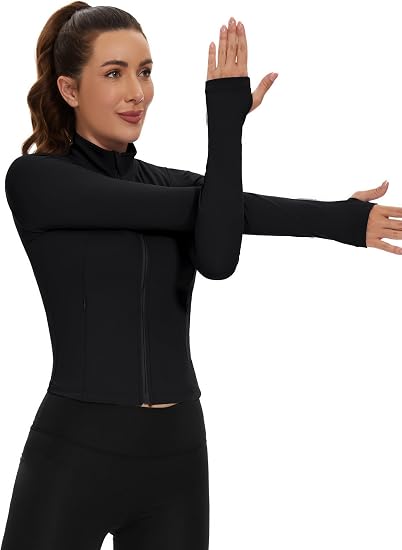 Women's Cropped Zip-Up Workout Jacket