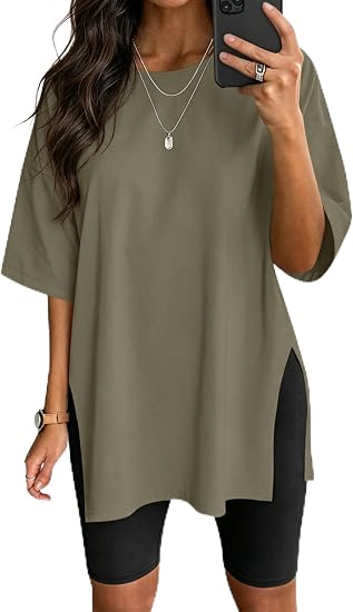 Women's Oversized Short Sleeve Workout T-Shirt